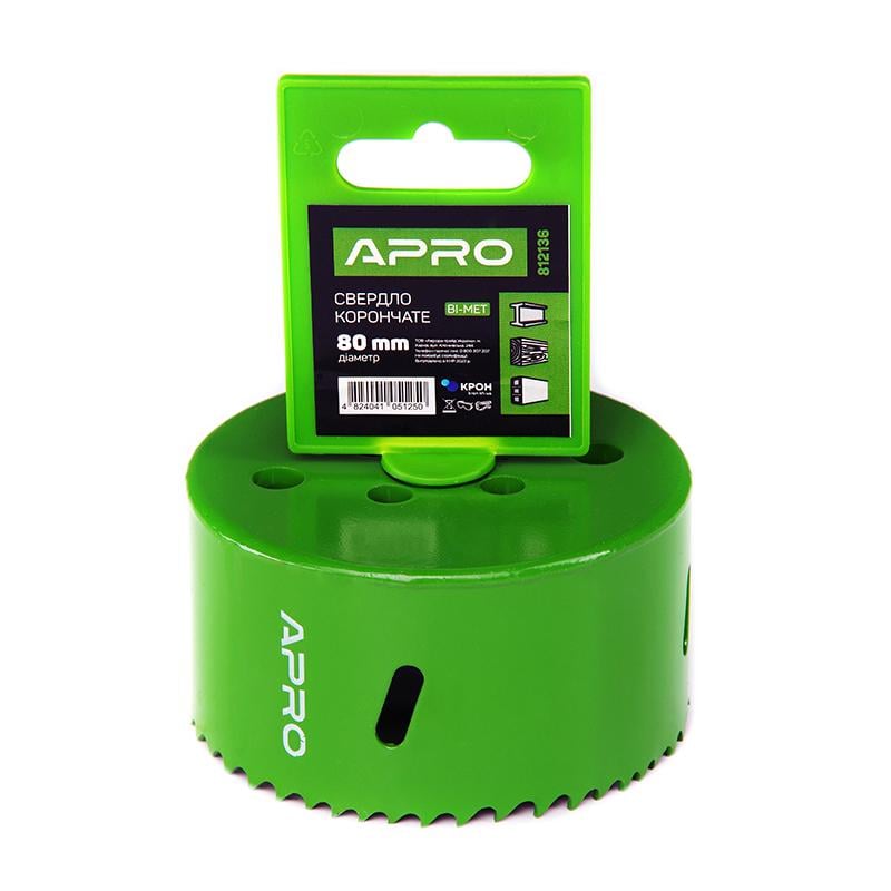 Сверло корончатое Apro Bi-Met Ø 80 мм (812136) - фото 2
