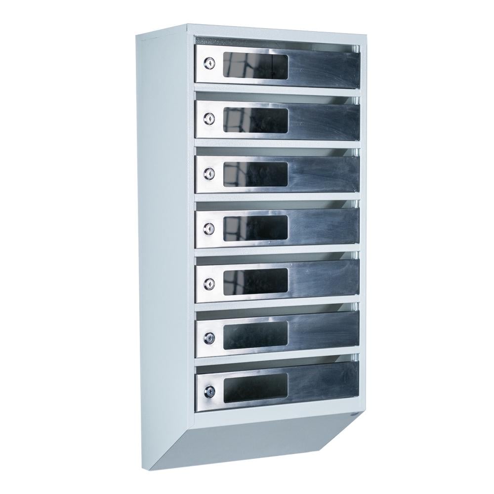 Ящик почтовый многосекционный ЯП07C Серый/Нержавеющая сталь (24061083)