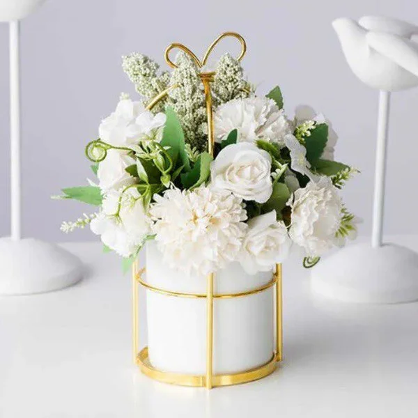 Композиция искусственных цветов в вазоне C00576-1 Белый - фото 3 Композиция искусственных цветов в вазоне C00576-1 Белый - фото 3