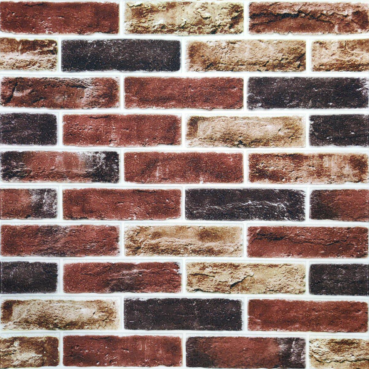 3D-панель самоклеящаяся кирпич клинкер 700х700х5 мм 417 Бежевый (SW-00001183)