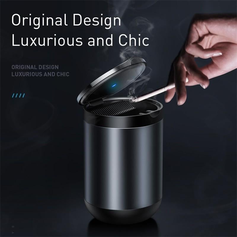 Попільничка автомобільна Baseus Premium Car Ashtray Black - фото 8