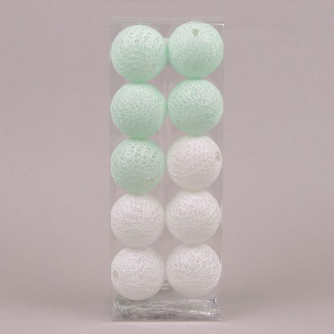 Гирлянда Flora Хлопковые шарики D 6 см Бело-изумрудный (9035) Гирлянда Flora Хлопковые шарики D 6 см Бело-изумрудный (9035)