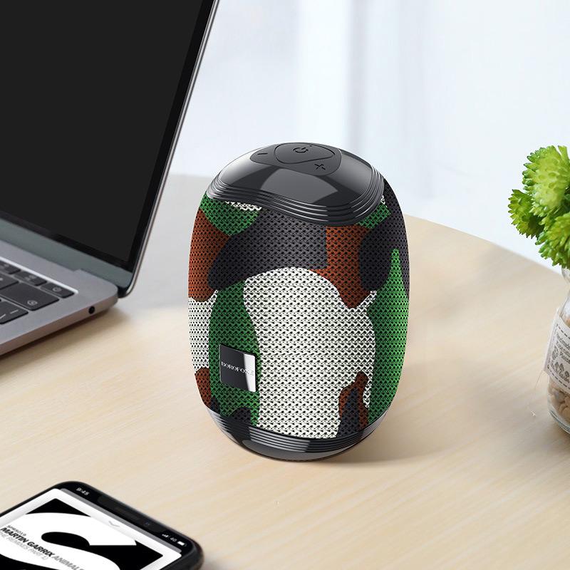 Портативная колонка Borofone BR6 Miraculous sports wireless speaker Камуфляжный зеленый (42966) - фото 3