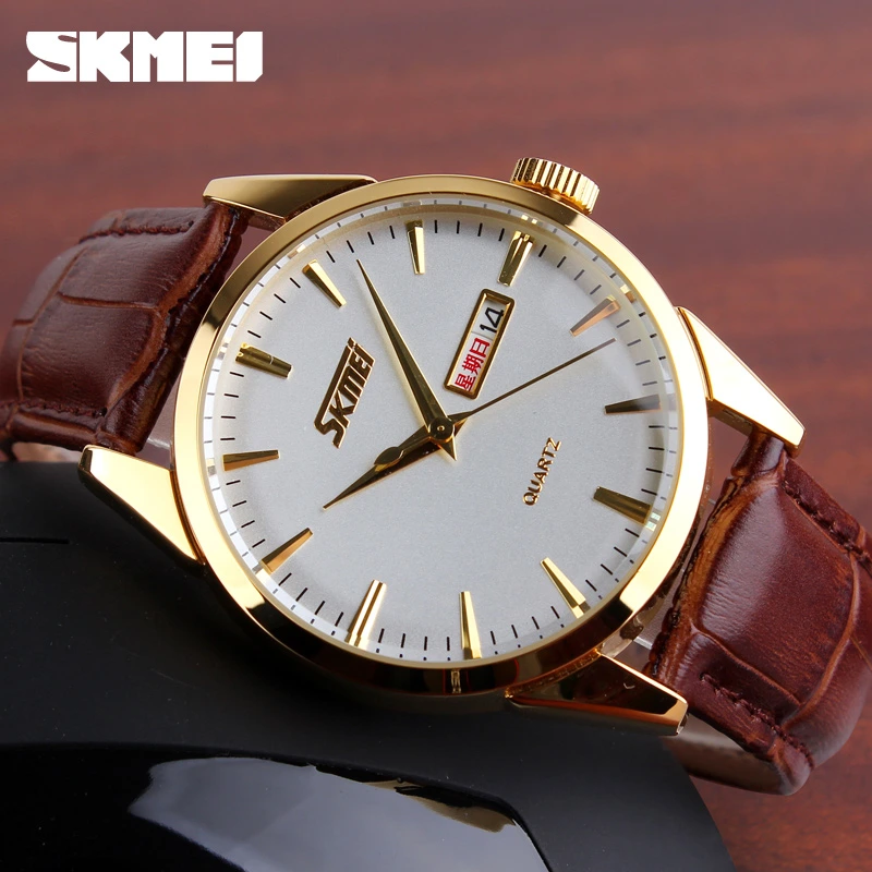 Наручний годинник Skmei 9073GDWT-S Gold/White lady - фото 3 Наручний годинник Skmei 9073GDWT-S Gold/White lady - фото 3