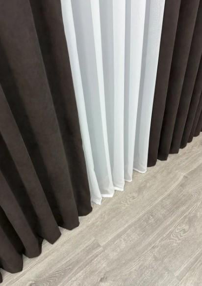 Комплект штор микровелюр Petek 1,5х2,9 м 2 шт,. Венге (1829ш 33-0815) - фото 4