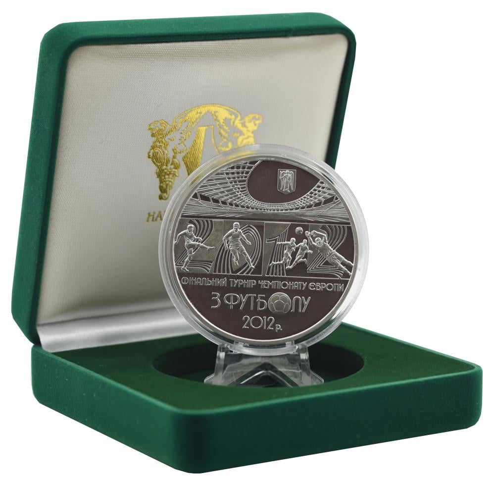 Коллекционная монета Украины 20 гривен 2011 Серебро Proof Чемпионат Европы по футболу 2012 года Украина и Польша 62,2 г (М14547)