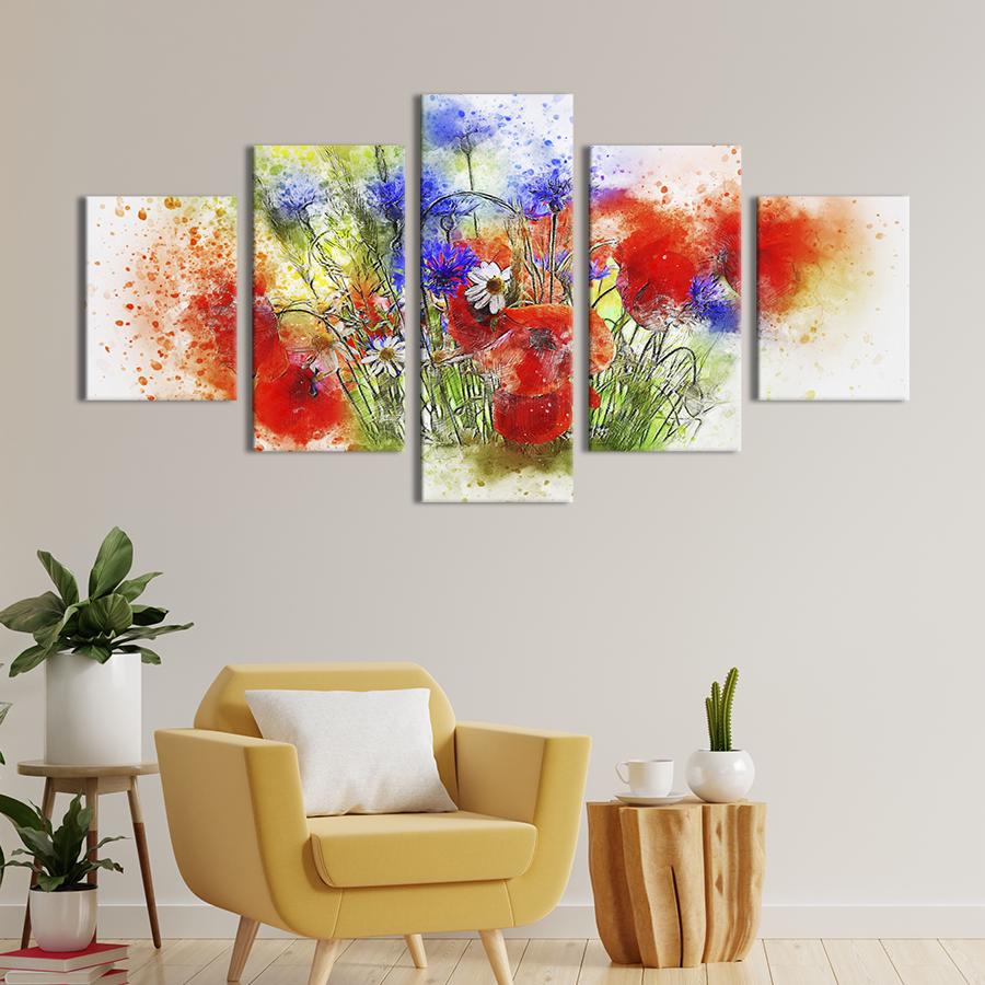 Картина на холсте Ароматные полевые цветы 187x94 см (851-52)