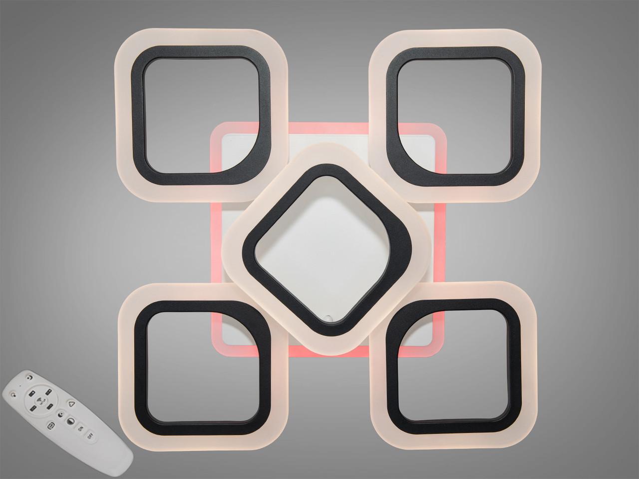 Люстра потолочная с димером RGB LED AS8060/4+1BK 3col dim (2437601683)