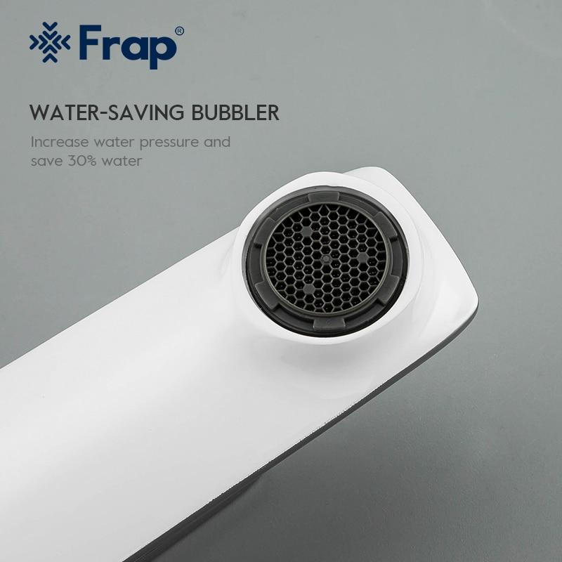 Змішувач для умивальника Frap H58 F1058 Білий/Хром - фото 5 Змішувач для умивальника Frap H58 F1058 Білий/Хром - фото 5