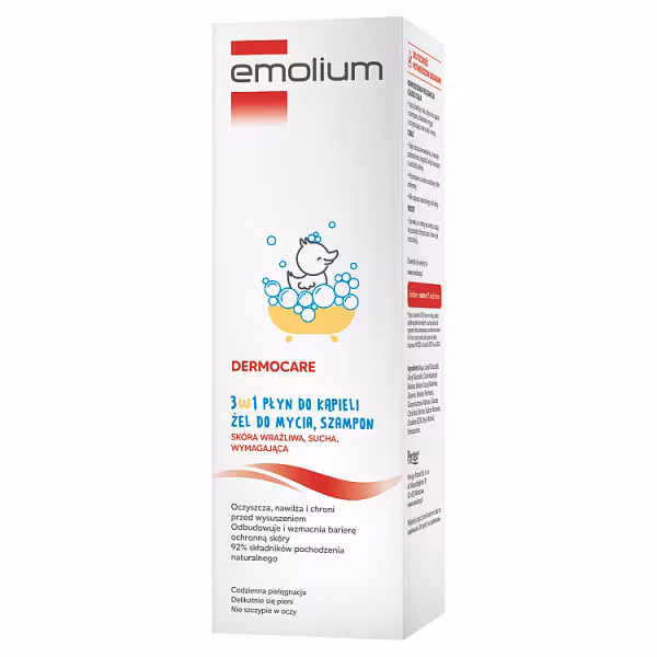 Гель для купання EMOLIUM DERMOCARE 3в1 400 мл (35696909)