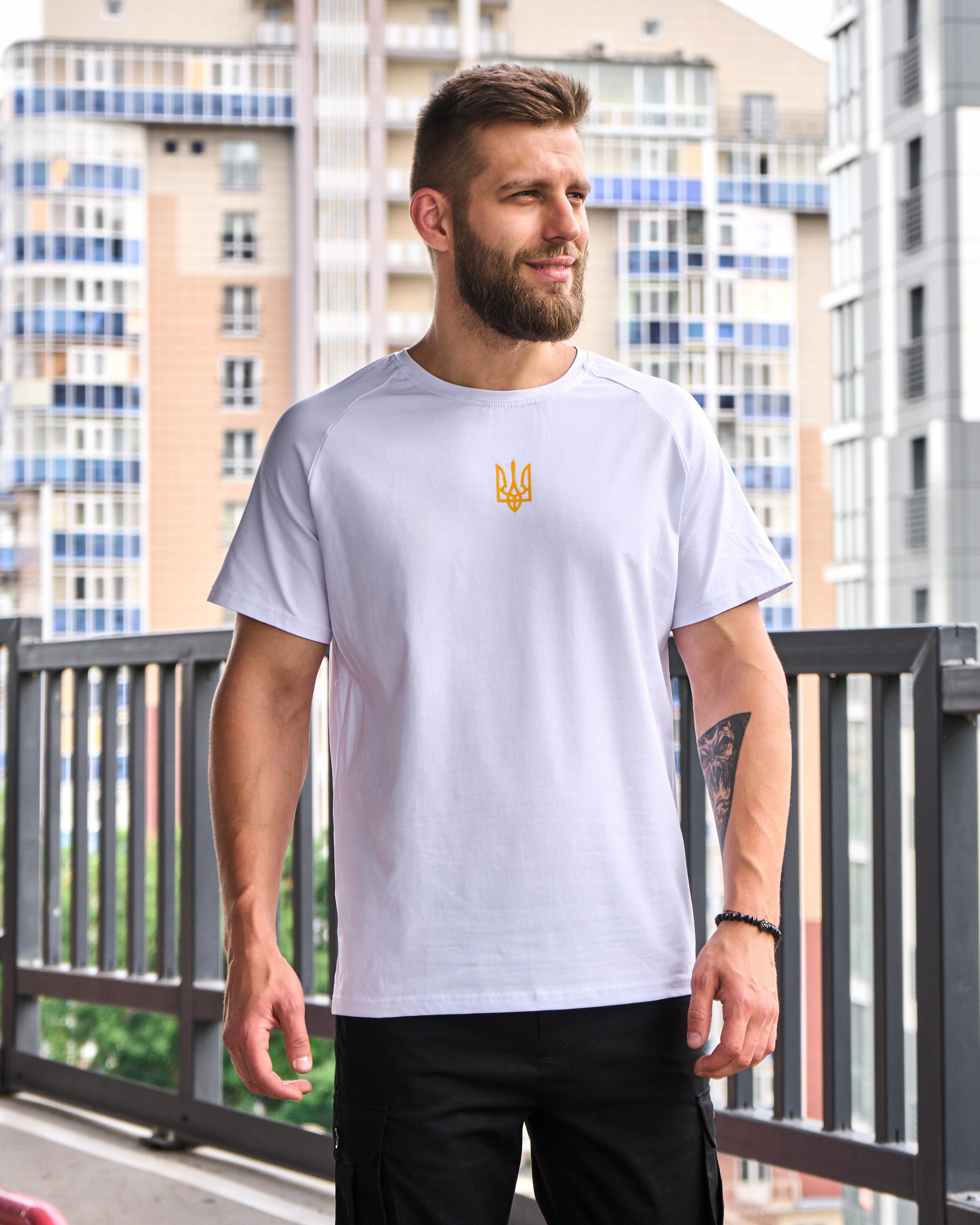 Футболка Red and Dog Sol Тризуб XXL White