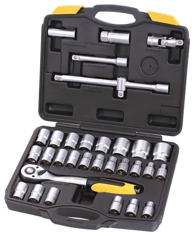 Набор насадок торцевых MasterTool GM PROFI CrV 1/2” 8-32 мм 32 шт. (Арт.: 78-4032)