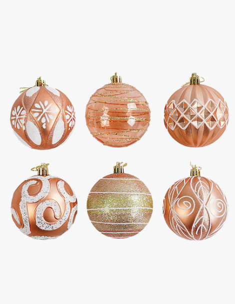 Набор рождественских украшений игрушки на елку блестящие 24 шт. Оранжевый (160829) Набор рождественских украшений игрушки на елку блестящие 24 шт. Оранжевый (160829)