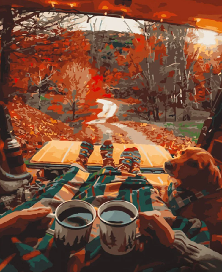 Картина за номерами Strateg Осіння атмосфера 40х50 см (GS638)