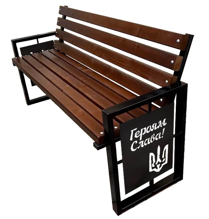 Лавка садова Tobi Sho у стилі Лофт із декором 170 см Горіх