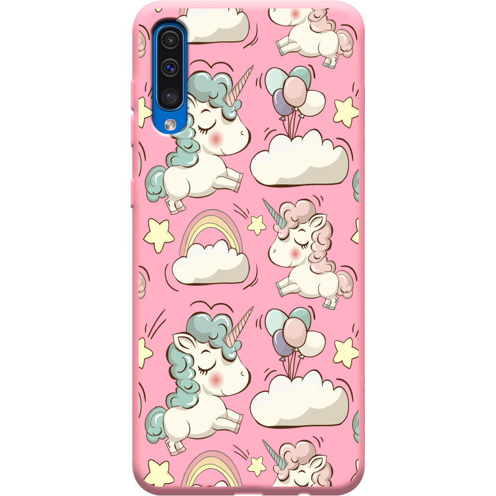 Чехол Boxface Samsung A505 Galaxy A50 Unicorns Розовый силикон (36417-cc2-37015)