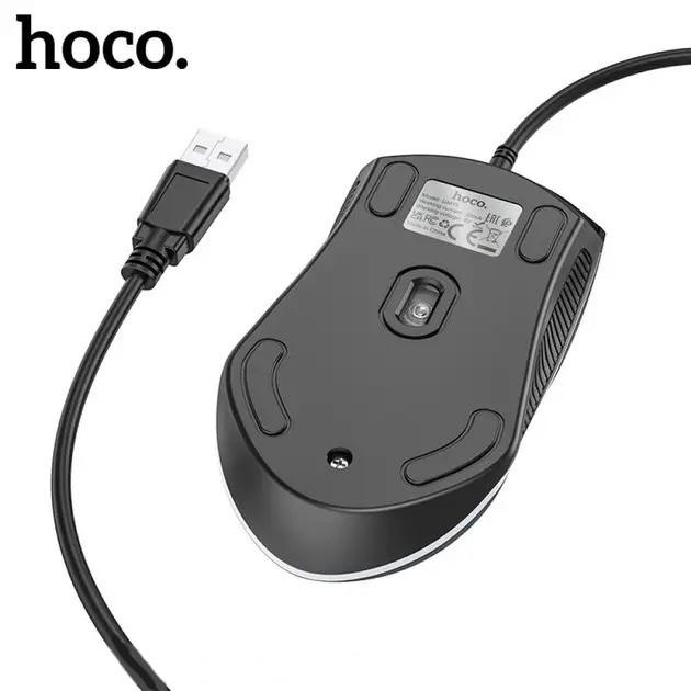 Компьютерная мышь оптическая Hoco GM19 USB RGB подсветка Черный (2275118269) - фото 7