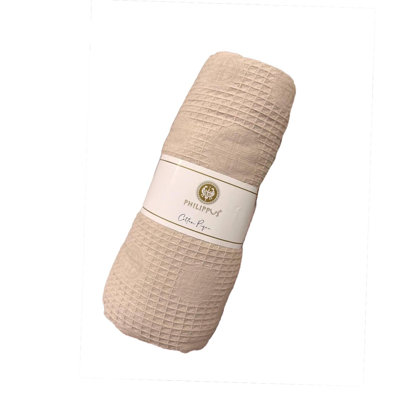 Простынь вафельная на диван/кровать 200х220 см Бежевый (П4К-Prost-pike-001-011)