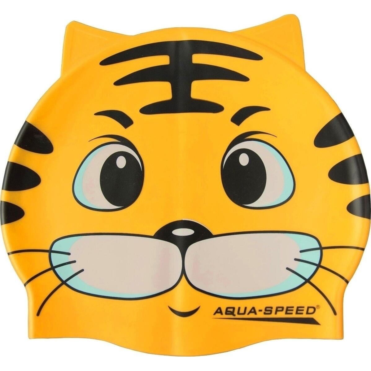 Шапочка для плавання дитяча Aqua Speed ZOO CAT Жовто-чорно-білий (115-cat)