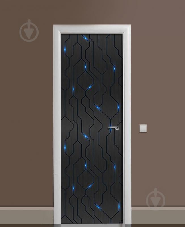 Наклейка на двері Zatarga «Всесвітня павутина» 650х2000 мм вінілова 3Д наклейка декор самоклеюча