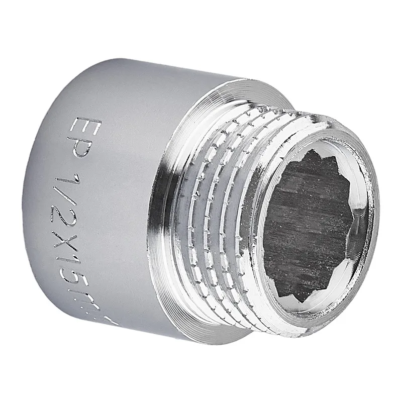 Удлинитель Europroduct EP.E015.CHR 1/2" x 15 мм MF латунь Хром (EP6122)