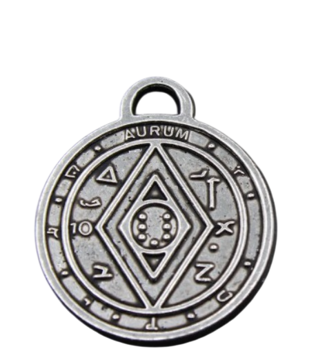 Амулет Магический Пентакль богатства Серебристый (KG-3294)