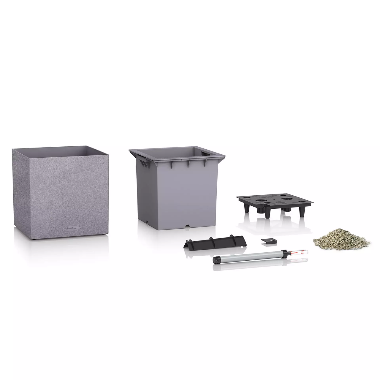 Вазон Lechuza Canto Stone 40 низький Темно-сірий (A-025840)