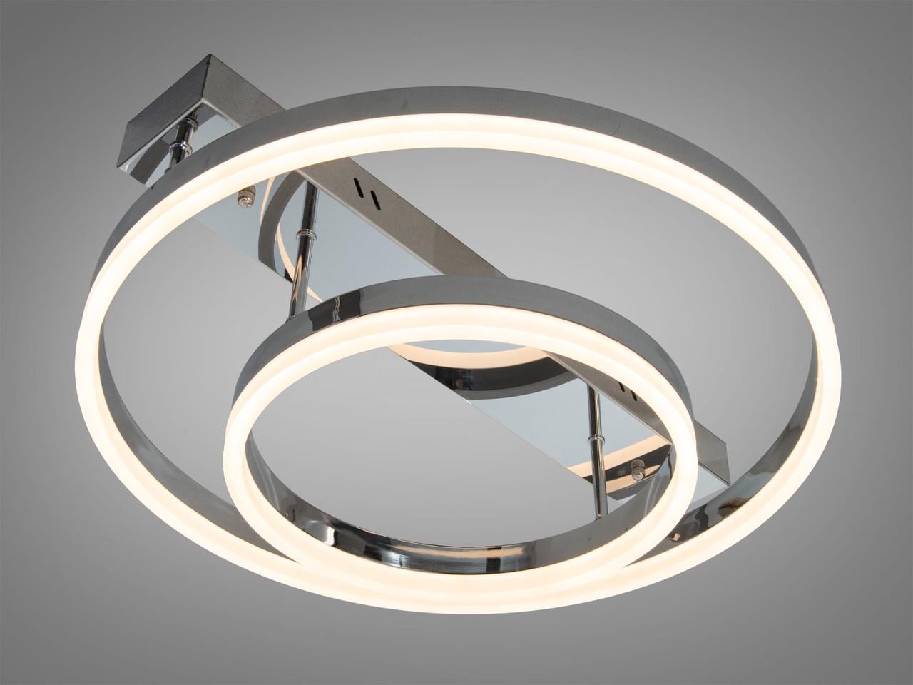 Люстра светодиодная для гостиной 2537HR dimmer 60 Вт с пультом Хром (2957216533)