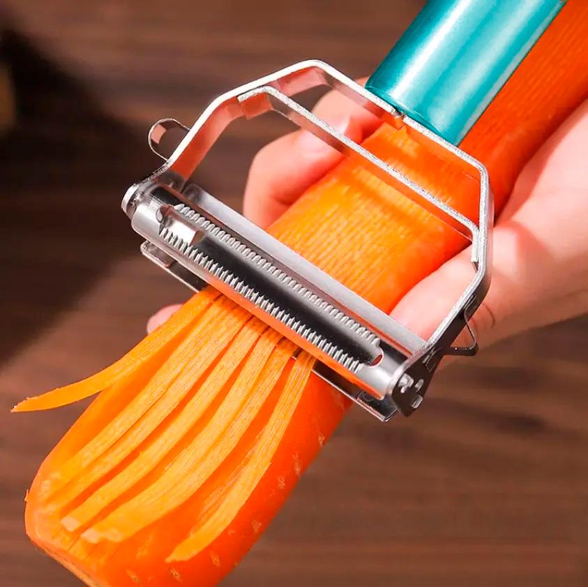 Овощечистка-шинковка BRS 2в1 универсальная двухсторонняя Blue (542688735) - фото 4 Овощечистка-шинковка BRS 2в1 универсальная двухсторонняя Blue (542688735) - фото 4