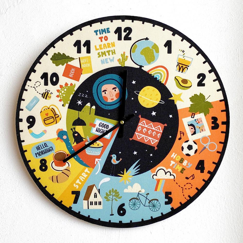 Часы настенные круглые Presentville Расписание на сутки 36 см (CHR P 20A028)