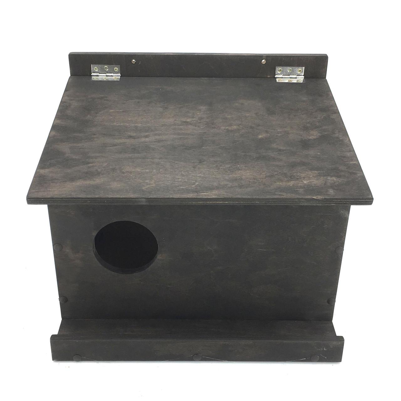 Домик для белок из дерева Кукуи Венге (ДДБ-001612) - фото 4 Домик для белок из дерева Кукуи Венге (ДДБ-001612) - фото 4