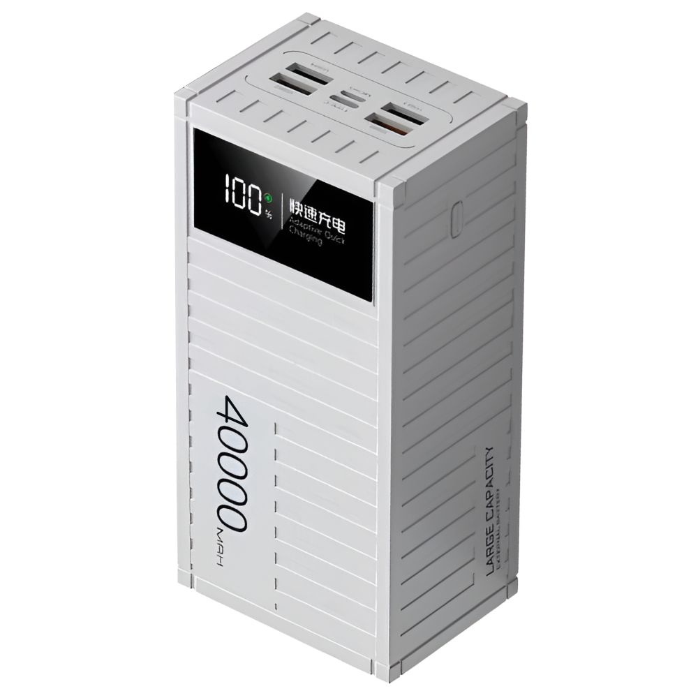 Повербанк Andowl Q-CD4000 40000 mAh быстрая зарядка QC3.0 PD30W Белый (d86fc914) - фото 1 Повербанк Andowl Q-CD4000 40000 mAh быстрая зарядка QC3.0 PD30W Белый (d86fc914) - фото 1