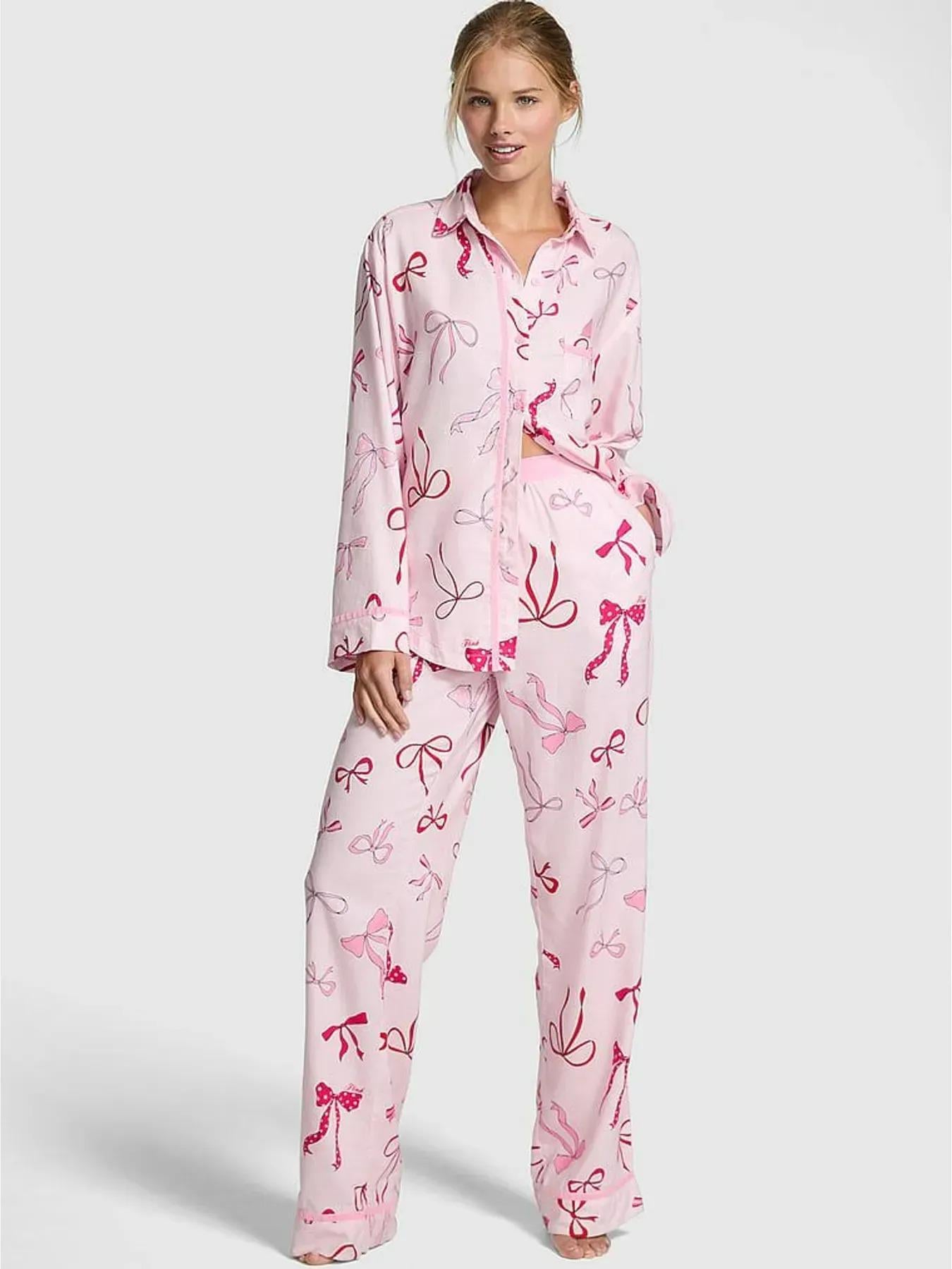 Піжама фланелева Victoria's Secret & Pink Flannel Long Pajama Set Regular XS Рожевий (2671353D) Піжама фланелева Victoria's Secret & Pink Flannel Long Pajama Set Regular XS Рожевий (2671353D)