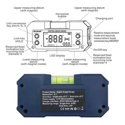 Уровень механически-цифровой Shahe 95x45 мм (535066) - фото 3 Уровень механически-цифровой Shahe 95x45 мм (535066) - фото 3