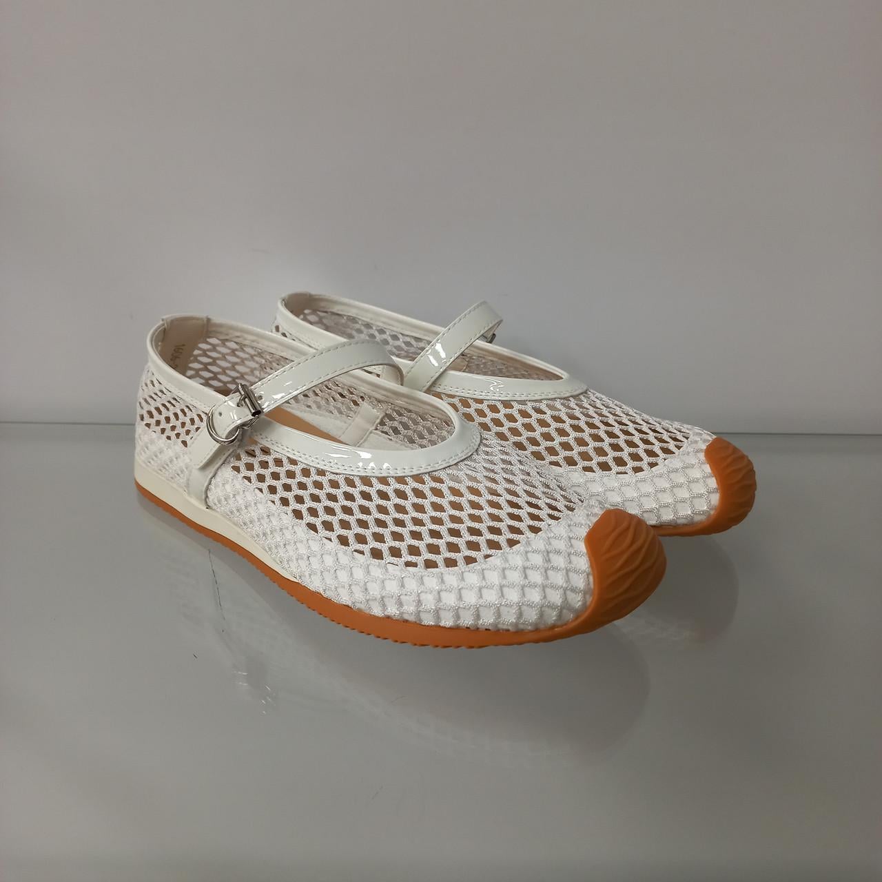 Балетки женские сетка ALLSY на яркой подошве р. 39 Белый (1606-2)