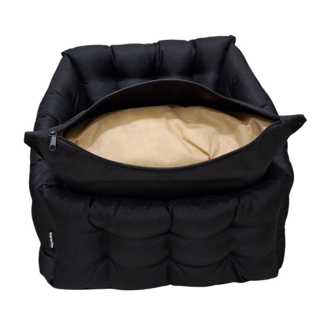 Крісло автомобільне для собак Huge and Tiny зі знімними ременями Waterproof Oxford 50x45 см Чорний (98734) - фото 8