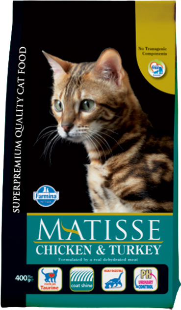 Корм для кошек Фарміна Matisse CHICK & TURKEY 400 г (16102)