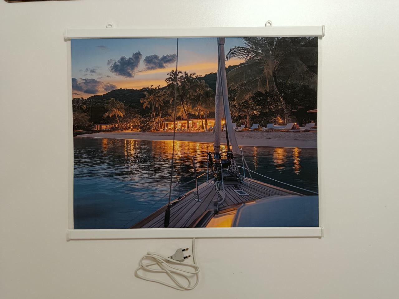 Обогреватель-картина Гавайский пляж настенный пленочный 240 Вт (wkr-10025) - фото 3 Обогреватель-картина Гавайский пляж настенный пленочный 240 Вт (wkr-10025) - фото 3