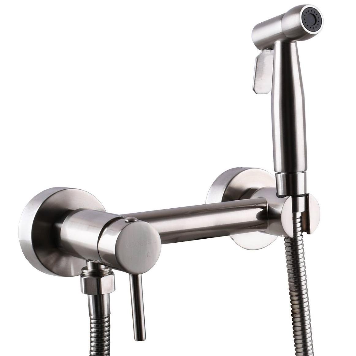 Смеситель для гигиенического душа Globus Lux LAZER 000022017 настенного монтажа Сатин (115933)