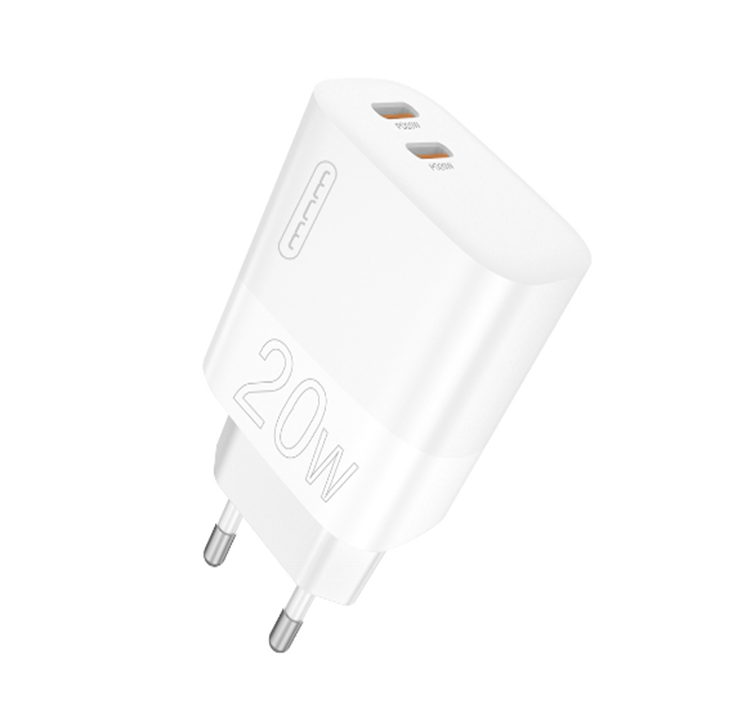 Зарядное устройство сетевое для WUW-C193 PD20W Charger USB C + USB C White (6972573336616)