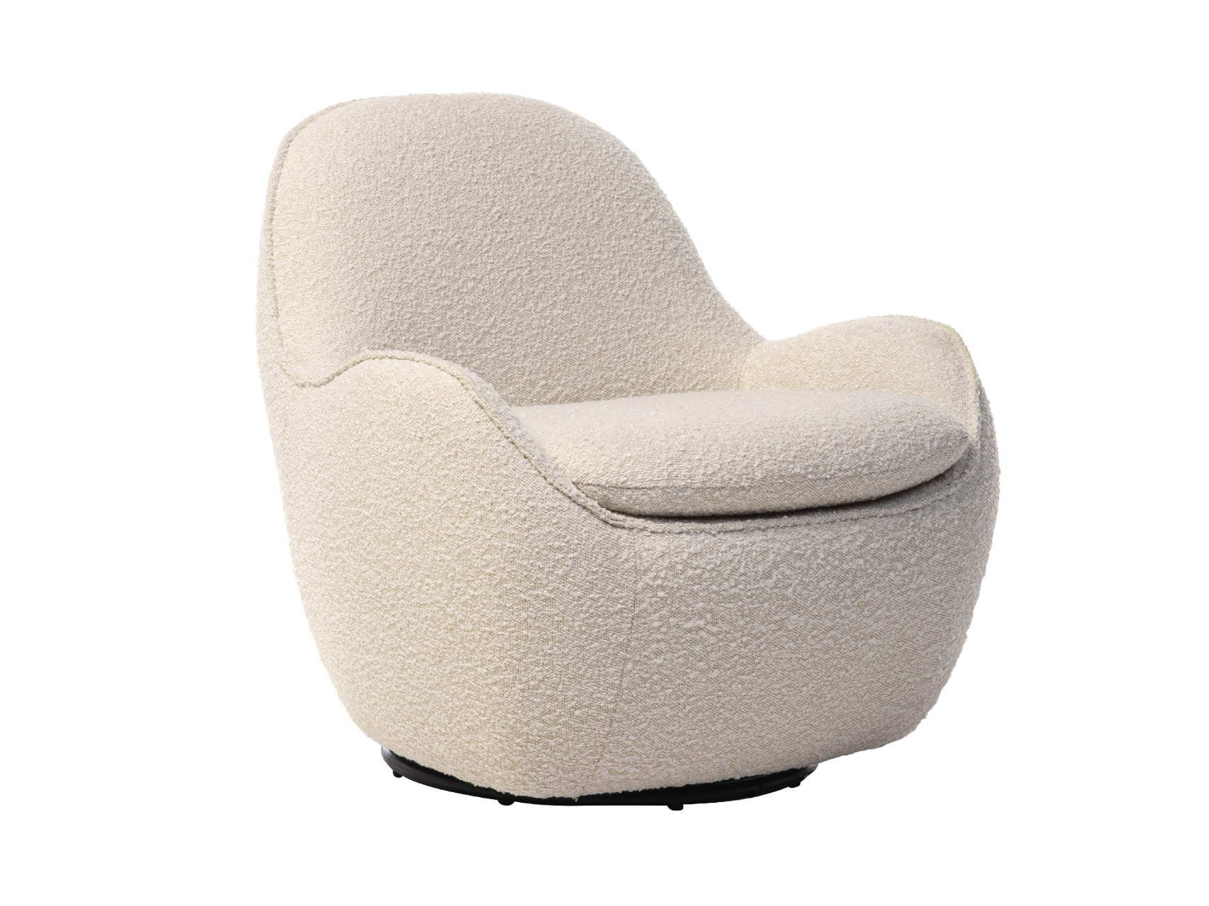 Кресло повортное Каллисто Vetro Айвори букле