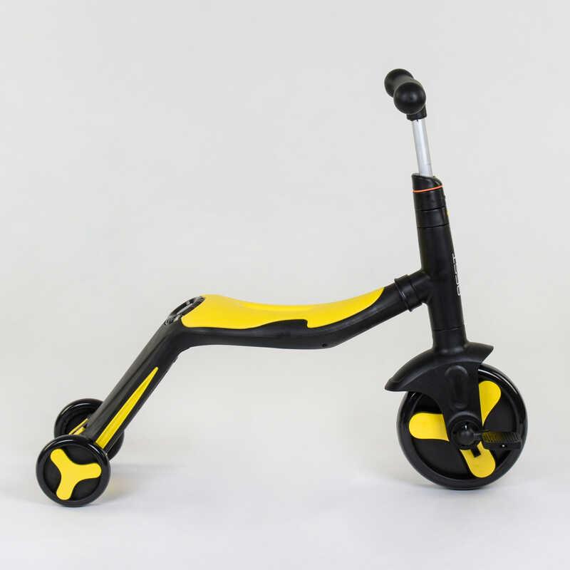 Самокат дитячий Best Scooter 3в1 з PU колесами світло/музика Yellow (80453) - фото 7