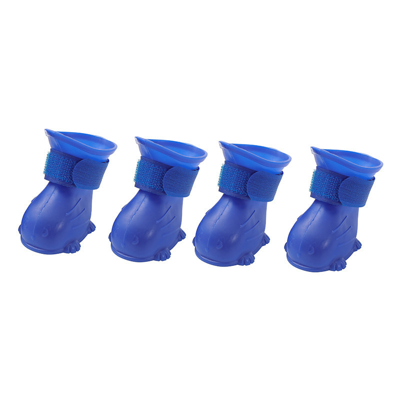 Обувь для собак резиновая на липучке L Синий Обувь для собак резиновая на липучке L Синий