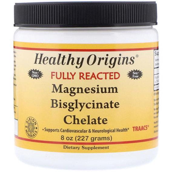 Микроэлемент Магний Healthy Origins Magnesium Bisglycinate Chelate TRAACS 8 ун. 227 г 113 порций