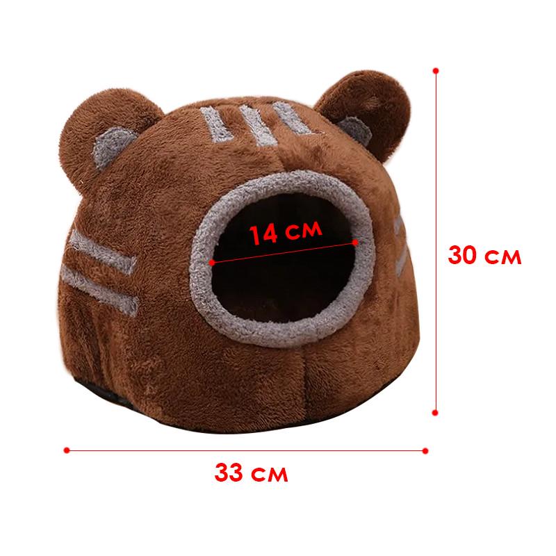 Домик для котов Taotaopets 569902 Bear house 33х33х30 см Brown - фото 4