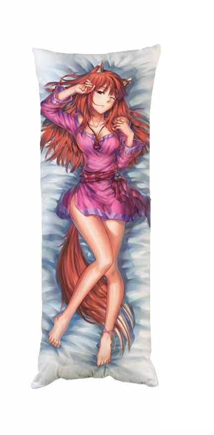 Подушка дакимакура Хоро Волчица и пряности декоративная ростовая для обнимания 50x170 см (1834020383)