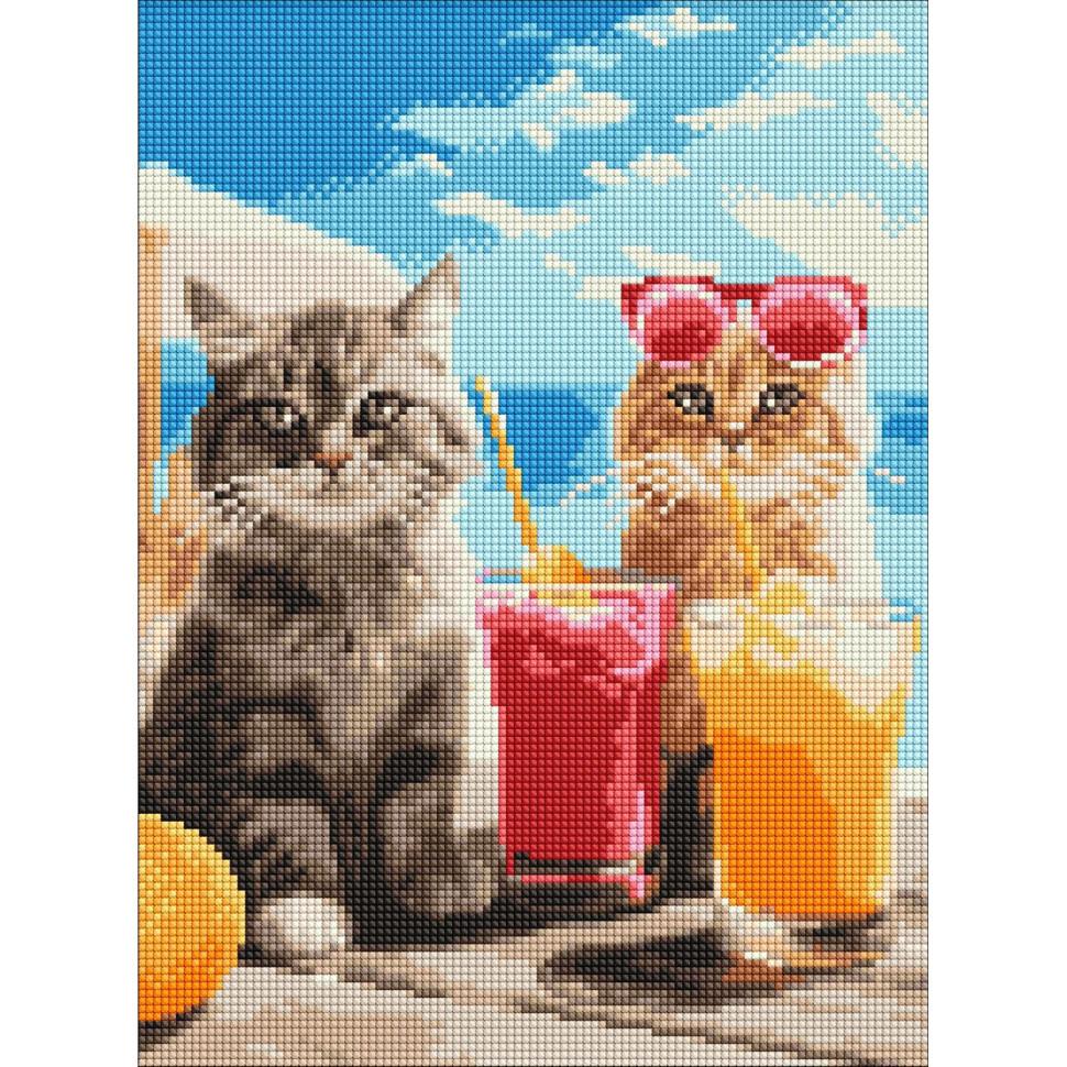 Алмазная мозаика Идейка Кошки на отдыхе 30х40 см (AMC7998)