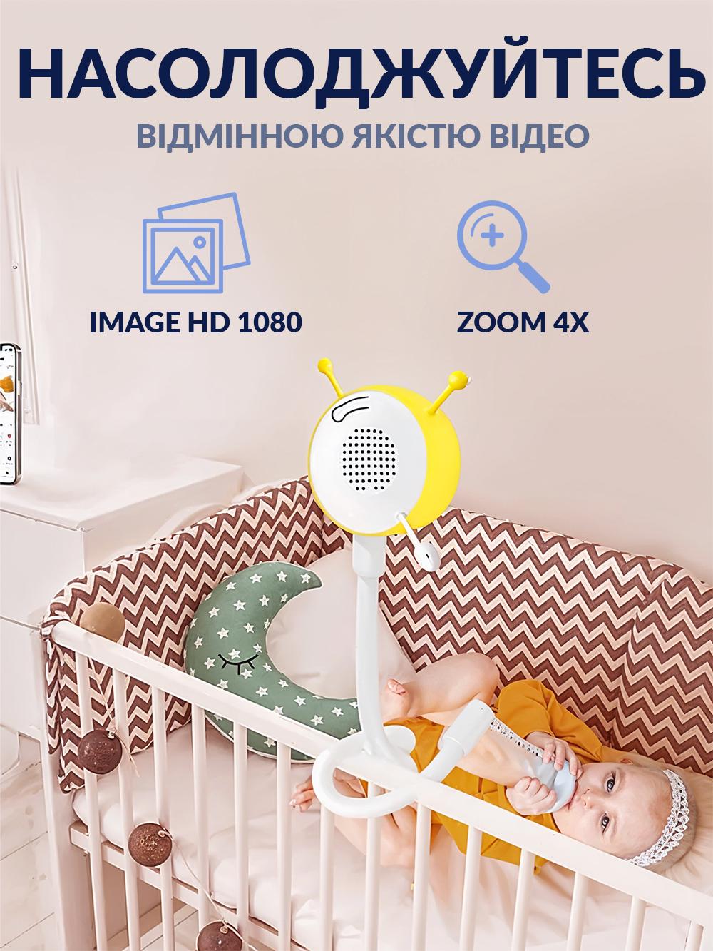 Видеоняня с гибкой крепью Andowl Q-BY01X1 4K Wi-Fi Белый (fc7d9110) - фото 7