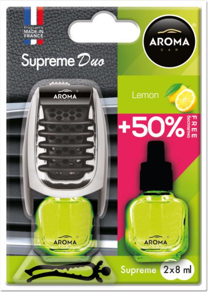 Освежитель жидкий для обдува Aroma Supreme Duo Slim Лимон 10 шт./уп. 2х7 мл