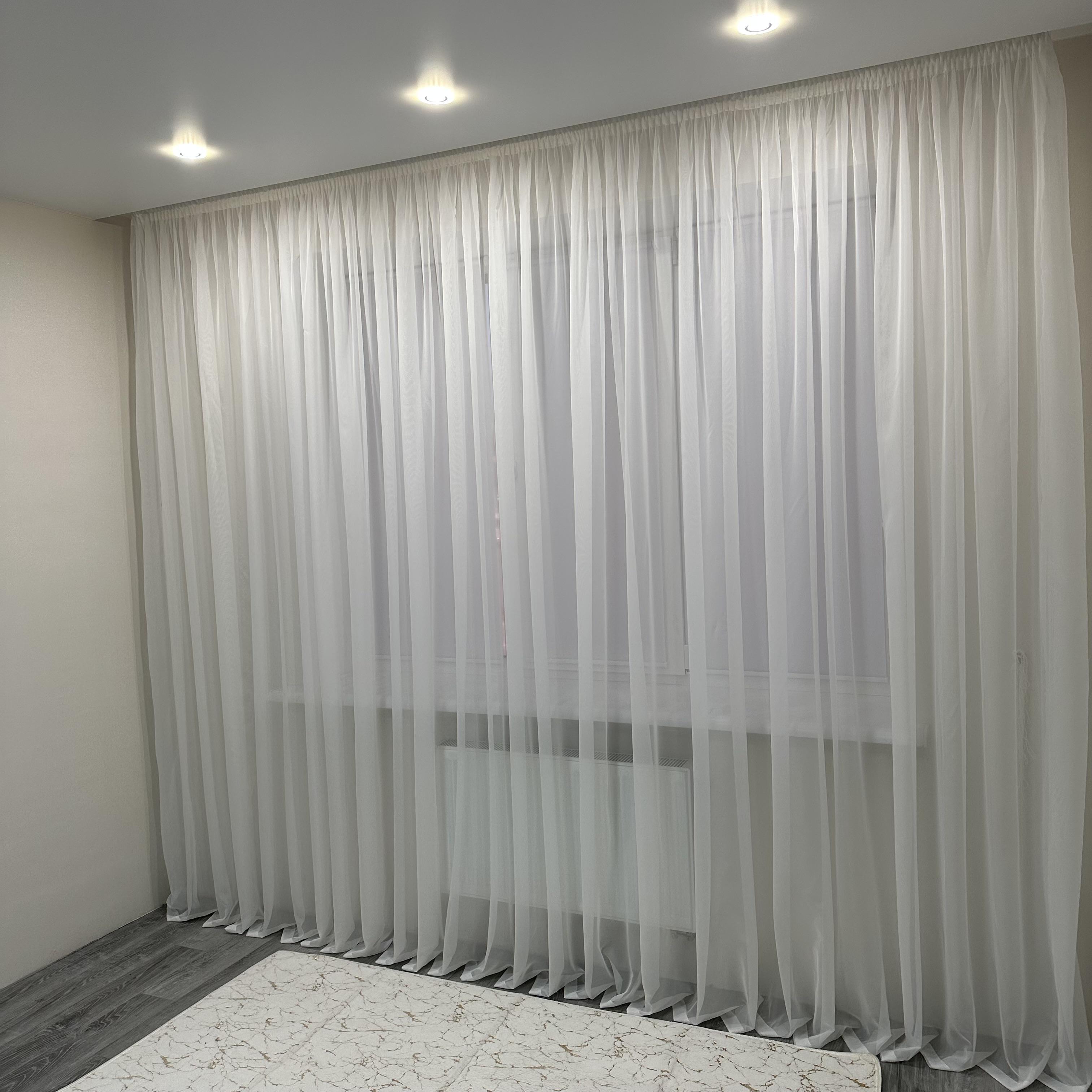 Тюль шифоновий готовий на тасьмі 500х270 см Білий (ТШ-5) - фото 9 Тюль шифоновий готовий на тасьмі 500х270 см Білий (ТШ-5) - фото 9